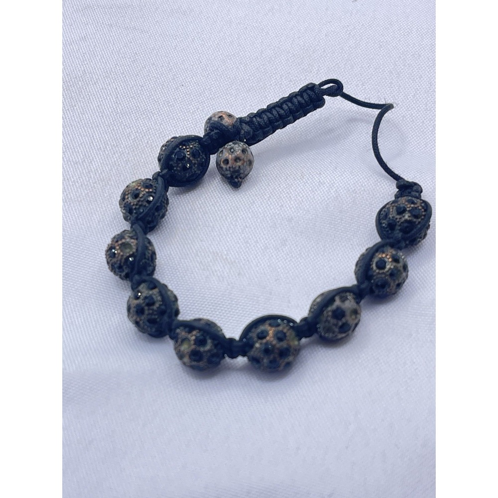 SPARKLING CRYSTAL BEAD BRACELET 10mm Shamballa Style Pave Disco Ball Hip Hop B33